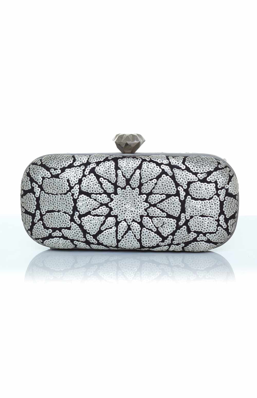 SARAH'S BAG OTTOMAN STAR SILVER BOX